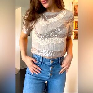 Sequins crop top